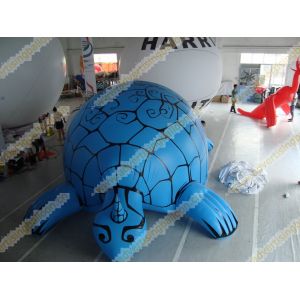 Digital Printing Blue Custom Shaped Balloons with Tortoise Shape made by 0.18mm