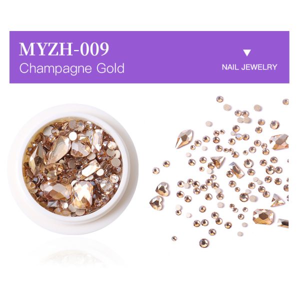 See Details Flat Bottom Mix Shape Glass Nail Diamond Rhinestones for Nail Art from Yiwu