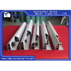Quality Invisible Grilles Aluminium Window Track , Anti Rust Aluminium Track Rail for sale