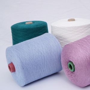 Light 100% Elastic Denier Dyed Polyester Yarn 100D Blended Ring Dacron Dty Yarn