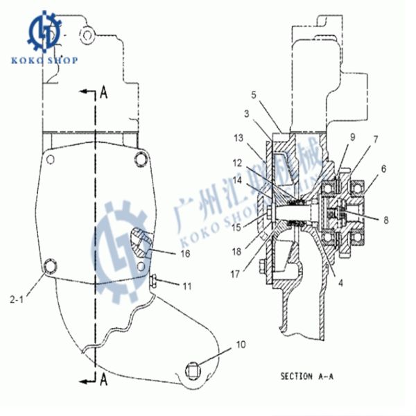 CATEEEE Excavator Parts 2W8003 0R-2853 0R-9496 0R-9788 155-0073 0R-8349 Water Pump Fit 3304 3306 Engine Parts