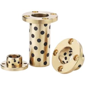 Round flange graphite copper graphite bushing bearing self lubricating wear