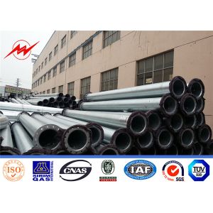 Quality OEM Electrical 12 Ft Galvanized Steel Power Pole With Bitumen for sale