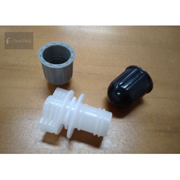 Outer Dia 14mm Plastic Spout Cap White Color For Stand Up Pouch , Non - Toxic