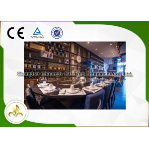 Pipeline Natural Gas Oval Shape Teppanyaki Grill Table Ten Seats
