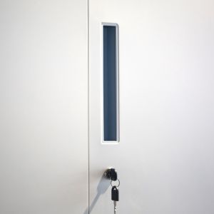 Colorful Clothes Metal Lockers With Hanging Rods Narrow Side Dormitory Locker