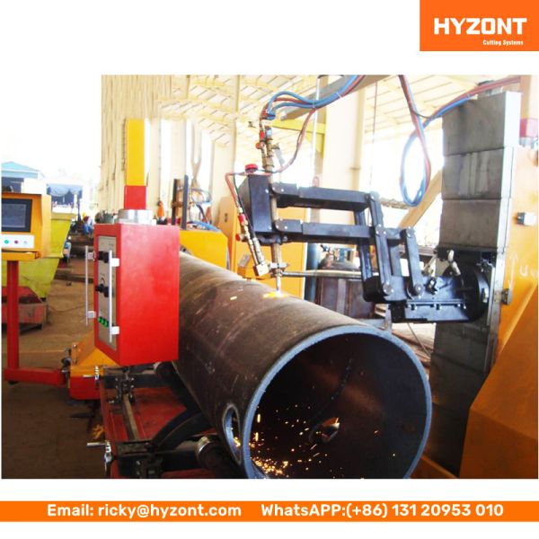 Beveling CNC Pipe Plasma Cutting Machine With Touch Screen Panel