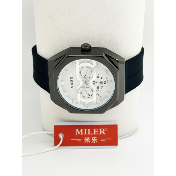 Casual Wrist Watch Chronograph Waterproof Luminous Calendar Silicon Band Men Watch