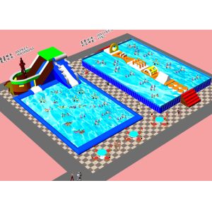 Outside Kids Inflatable Water Park With ASTM CE UL Certificate