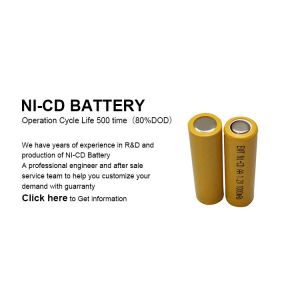 Customized Nickel Cadmium Battery 1300mAh NiCd Rechargeable Battery Pack