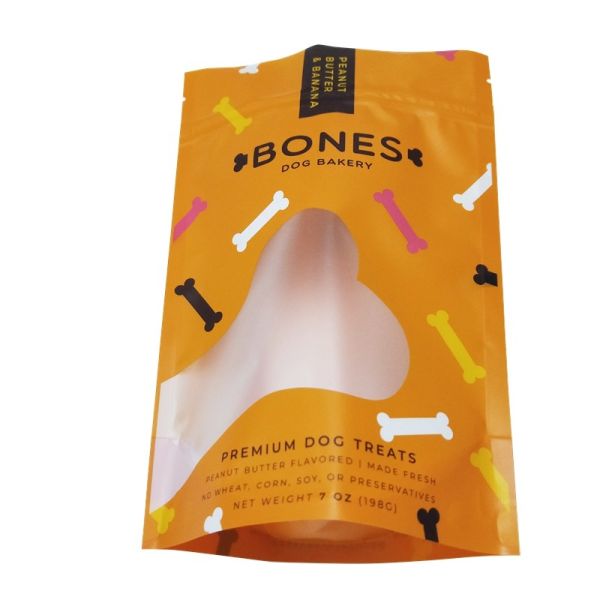 Buy Custom Eco-friendly mini chili Kraft paper Dopack sachet with LOGO printing and zipper for Pets dog food packaging at wholesale prices