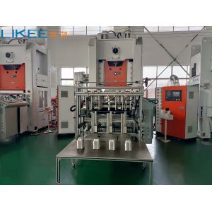 Custom Embossed Aluminium Foil Container Making Machine Mistubushi PLC Control