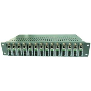 14 Slots Single / Dual Optical Fiber Media Converter 50 ～ 60HZ