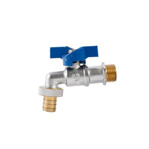 China Multipurpose Brass Bibcock Valve Heatproof Durable With Handle on sale