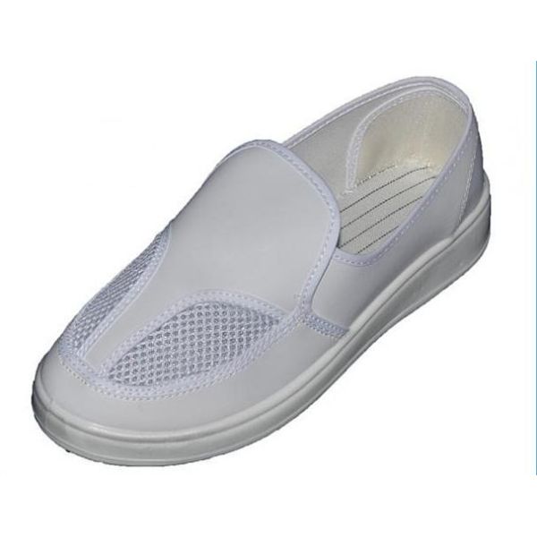 Buy Light Weight Double Hole Mesh ESD Work Shoes W/PU Sole PVC Leather Upper at wholesale prices