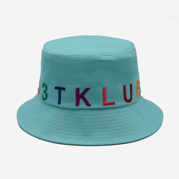 Buy Bucket hat cotton customized logo embroidered outdoor Sun hat at wholesale prices