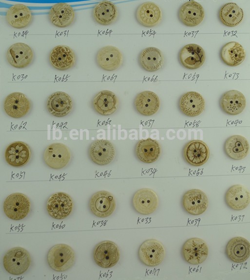 Custom Fashion Logo Wood Button