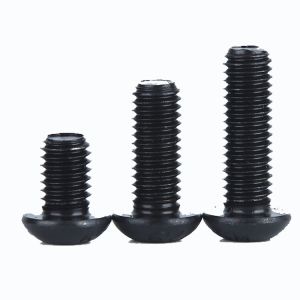 M5-M100 High Strength Black Pan Head Screws ISO7380 Round Cup Bolts