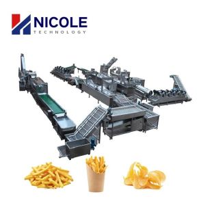 Continuous Industrial Automatic Potato Chips Making Machine Stainless Steel