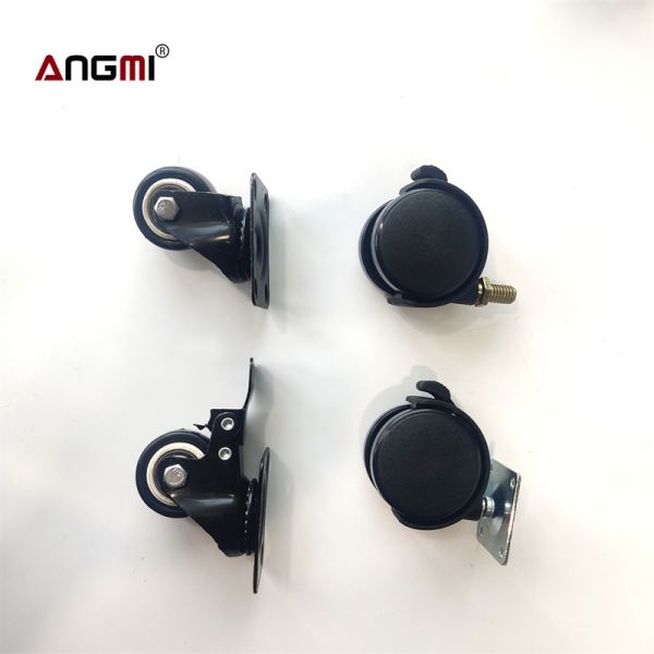 Buy Foot Brake Medical Caster Wheels Overall Length 2 Inches White / Black Color at wholesale prices