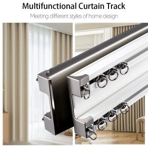 Heavy Duty Aluminium Double Curtain Track System T5 Temper
