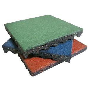 Green Gym Rubber Flooring Shock Absorbing EPDM Gym Flooring 45mm Thickness