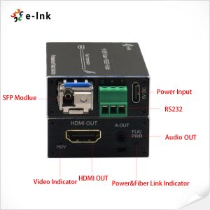 Mini 4K HDMI Fiber Extender With RS232 5VDC Type C Power Input