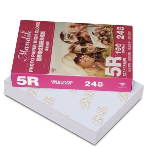 5R Super White Instant Dry Glossy Inkjet Photo Paper