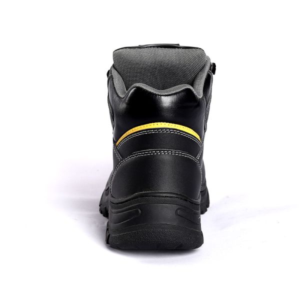 CE Anti Static Safety Shoes Non Slip Oil Resistant Black Cow Leather Puncture Proof Steel Toe