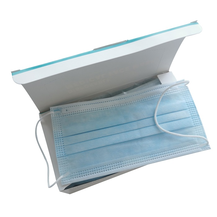 Tie On 3 Ply Disposable Face Mask , Meltblown Layer Bfe99 Face Mask