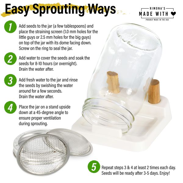 ceramic Sprouting Kit With Curved Mesh with two beech wooden handle -150*150*50mm