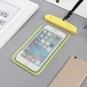 Fluorescent Waterproof Cell Phone Pouch , Sensitive Touch Mobile Phone