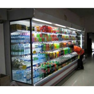 Milk Front Open Face Refrigerated Display Cabinets 3m Adjustable Multideck