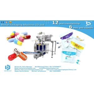 Capsules counting packaging machine for four side sealing sachet