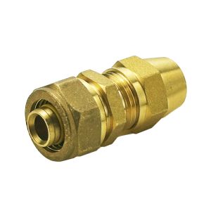 China Tubomart OEM Gas Brass Screw Fitting Plumbing Brass Materials Gas Compression Fitting on sale