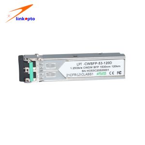 1.25G 1530nm 120KM CWDM SFP Fiber Receiver Module