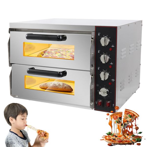 Buy Double Deck Pizza Oven For Professional Cake Baking 585*480*420mm at wholesale prices