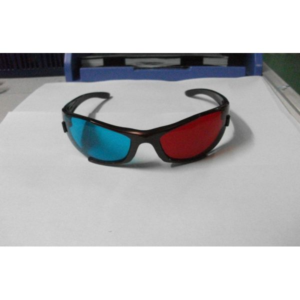 Fashionable Plastic Anaglyphic 3D Glasses Red Cyan With 1.6mm PET Lenses