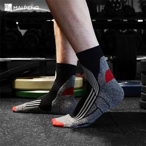 Cushion Padded Custom Cycling Socks Breathable Crew Bike Riding Socks