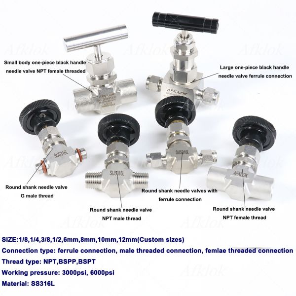 Stainless Steel Needle Valve Ferrule Connection Type for Instrumentation
