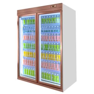 Customized Commercial Glass Door Fridge Cooler For Beverage Wine 1463L