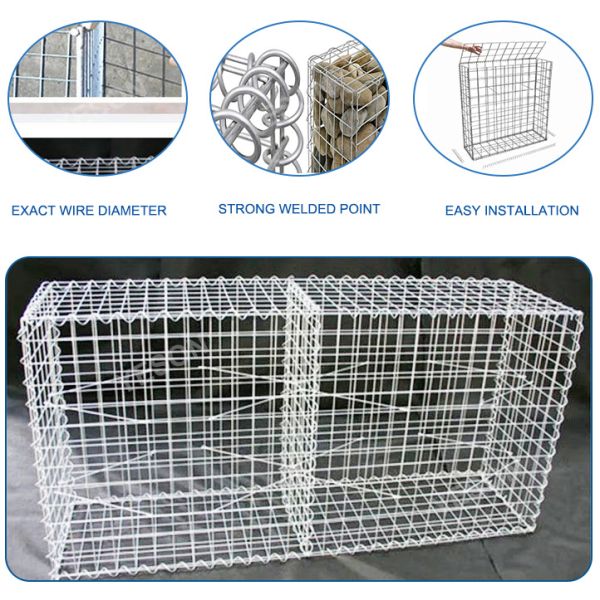 2mx1.0mx1.0m 100mm Heavy Galvanized Welded Gabion Wire Cages