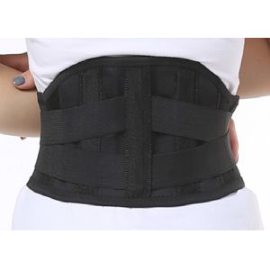Black Self Heating Waist Support Belt Not Damage Skin Size 120Cm * 20cm