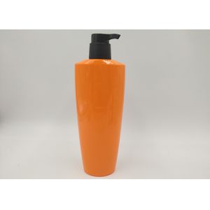 Oval Orange PET Plastic Cosmetic Bottles Empty Lotion Soap Bottle Gloss Surface