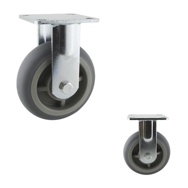 Thermoplastic Rubber 150mm 250kg Rigid Directional Locking Swivel Casters
