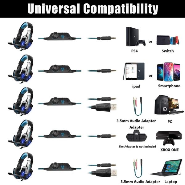 DC5V 100mA Huterspider V9 3.5 mm Gaming Headset