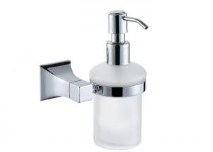 Quality Bathroom Accessory Wall Mounted Soap Dispenser With Brass Pump PP Bottle Chrome for sale
