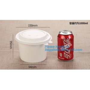 Custom printed disposable PLA hot soup bowls, kraft paper soup cup,Eco-Friendly
