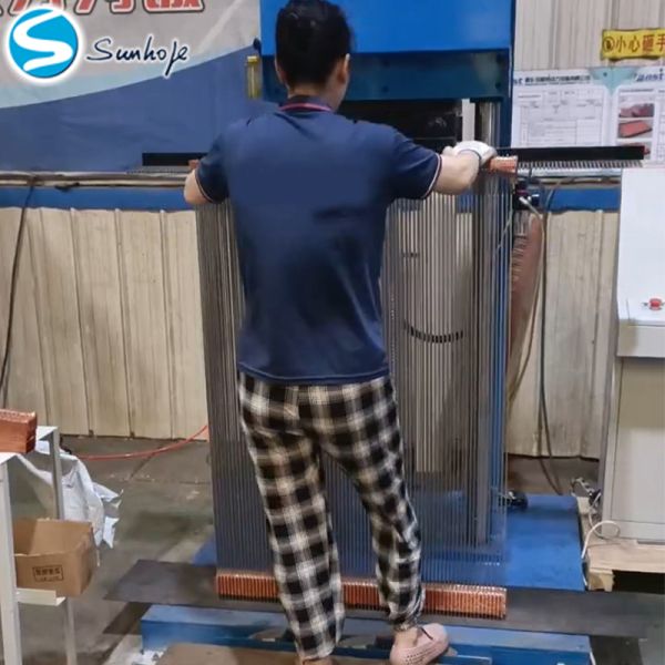 CNC Radiator Core Assembler Precise Fin To Tube Insertion And Custom Fixture Design