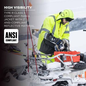 280GSM Polar Fleece High Visibility Safety Winter Jacket EN20471 EN1150